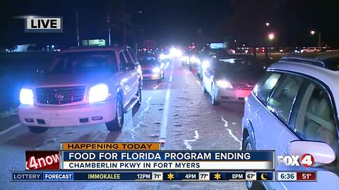 Tuesday the last day of Food for Florida relief in Fort Myers - 6:30 am live report