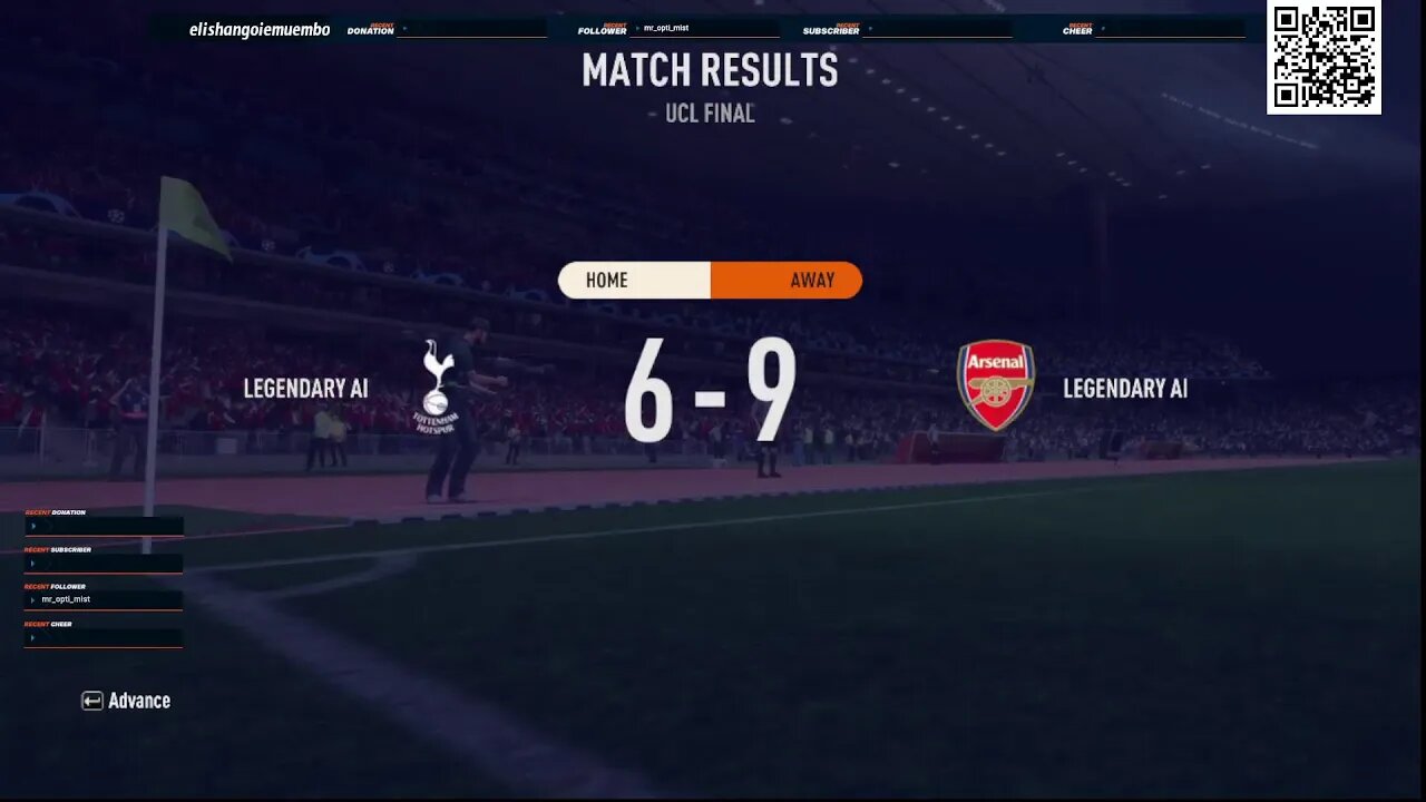 I started a new Arsenal Career Mode on FIFA 23