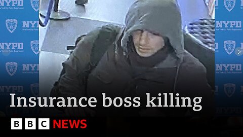 New York police issue new photos in hunt for killer of insurance boss | BBC News