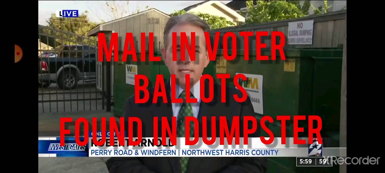 Mail in voter ballots in dumpster