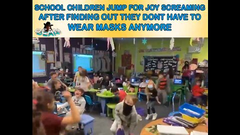 School Children JUMP FROM FOR JOY CHEERING After Finding Out They Don't Have To Wear Masks Anymore