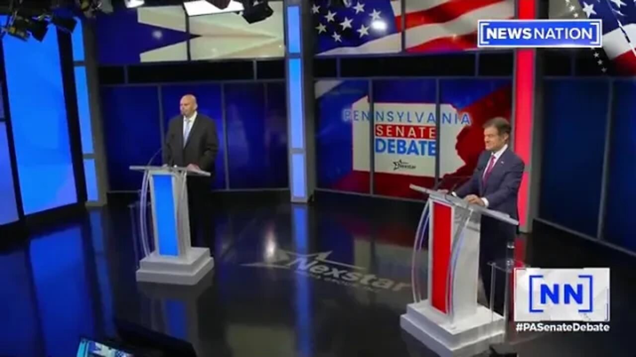 Fetterman opens the debate: "Hi. Good night everybody."