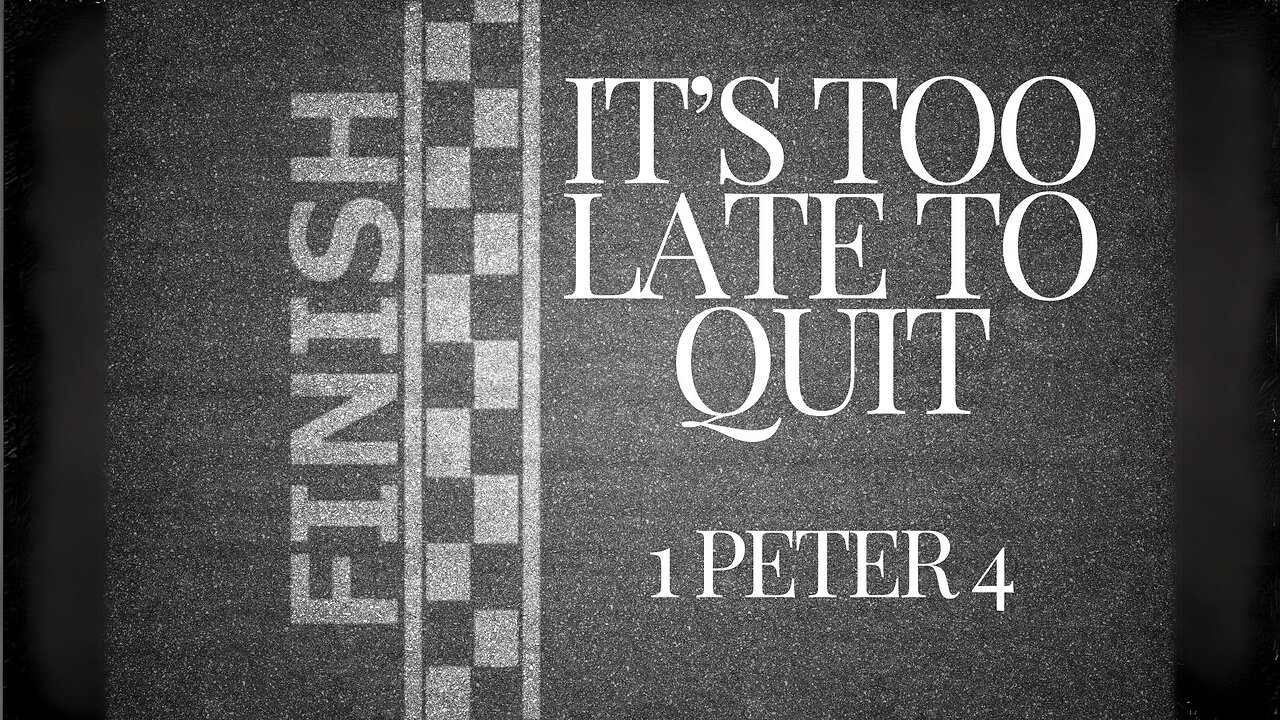 It's Too Late To Quit - Evangelist Rick Coram