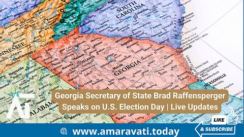 Georgia Secretary of State Brad Raffensperger Speaks on US Election Day | Amaravati Today