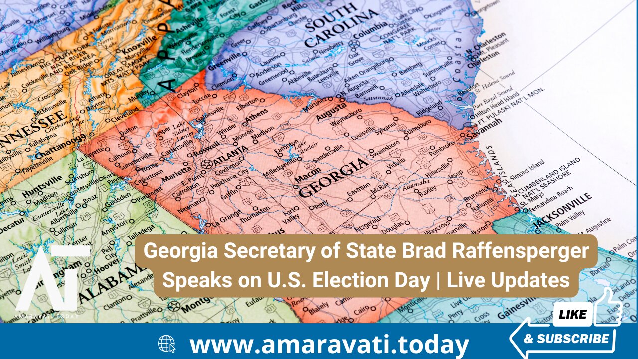 Georgia Secretary of State Brad Raffensperger Speaks on US Election Day | Amaravati Today