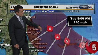 2 p.m. Hurricane Dorian Update - 9/1/19