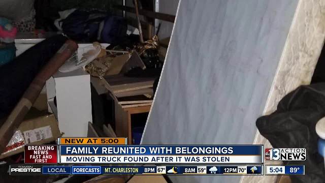 Family reunited with stolen moving truck