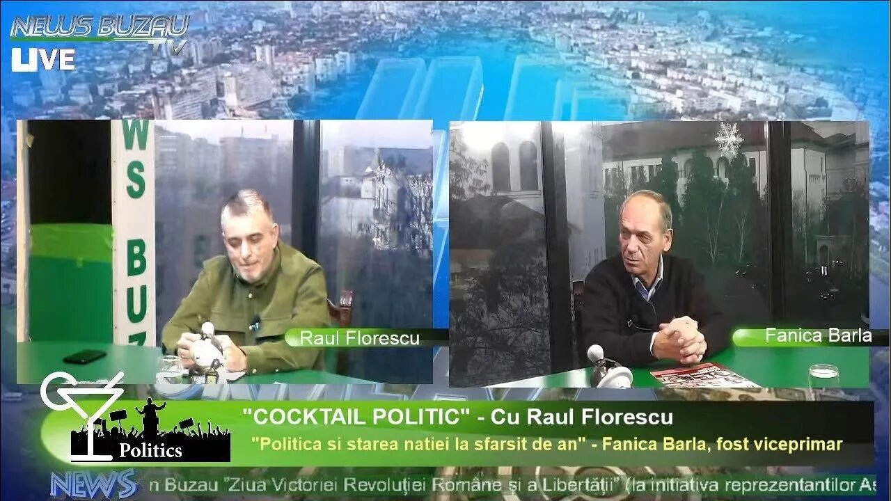 LIVE - TV NEWS BUZAU - "COCKTAIL POLITIC", cu Raul Florescu. "Politica si starea natiei la sfarsi…