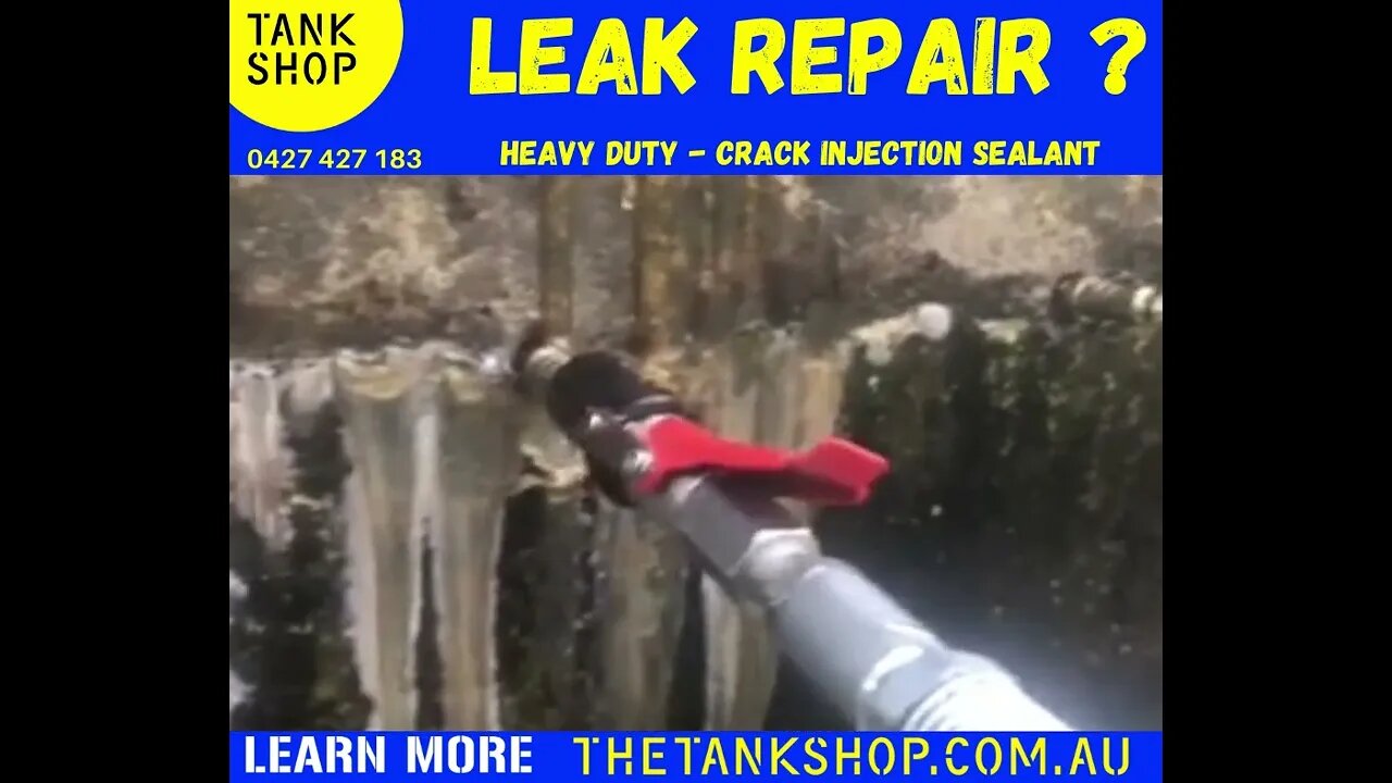 leaking concrete water tank repair process - this video shows how to repair leaking tanks.