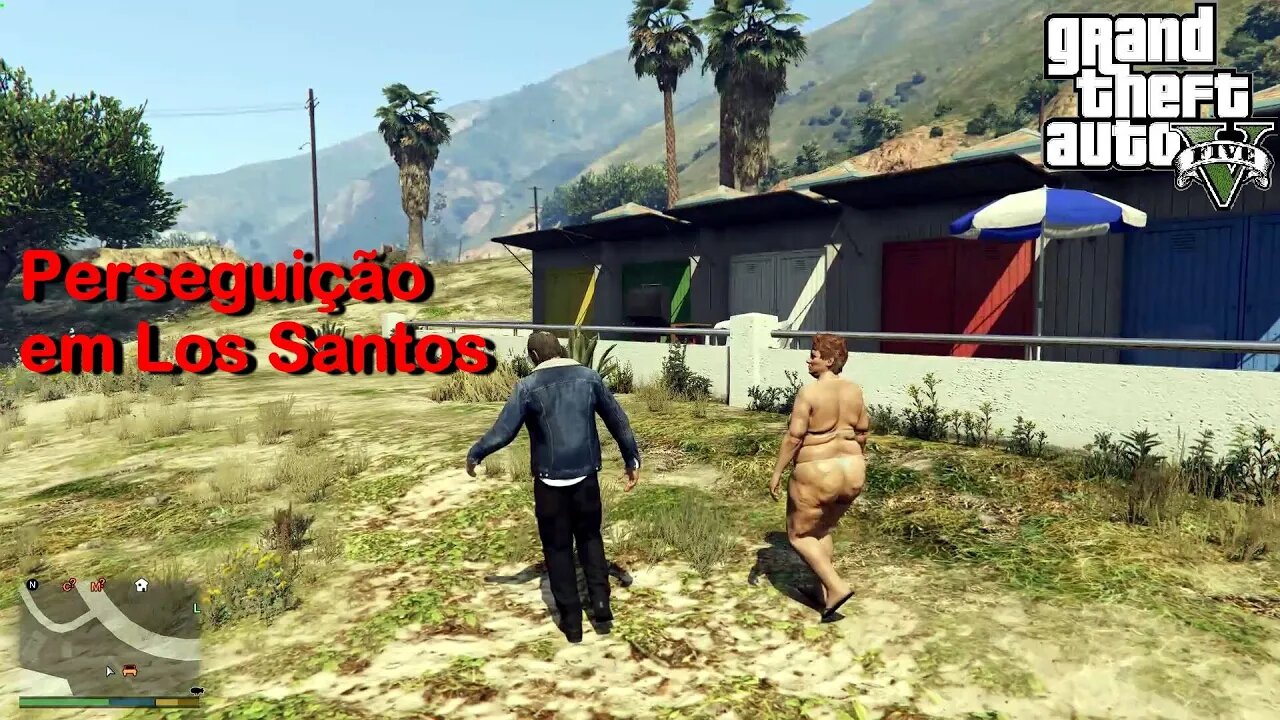 Perseguição em Los Santos - GTA 5 - na AMD Radeon RX 580 8GB GDDR5 256bits