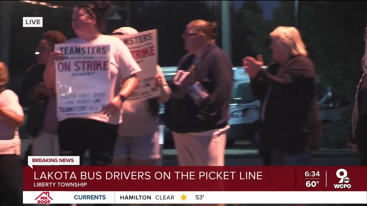 Lakota bus drivers on the picket line