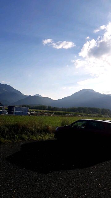 Swiss street early in the morning in Switzerland