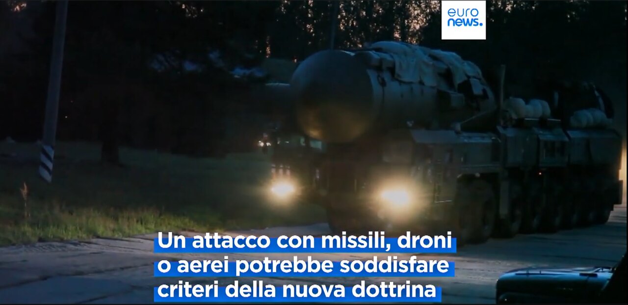 NOTIZIE DAL MONDO Putin aggiorna la dottrina nucleare della Russia,possibile rispondere con armi atomiche a missili americani o di altra nazione atomica da Ucraina anche con l'uso di missili occidentali non nucleari in Russia