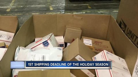 Today is the first shipping deadline of the holiday season