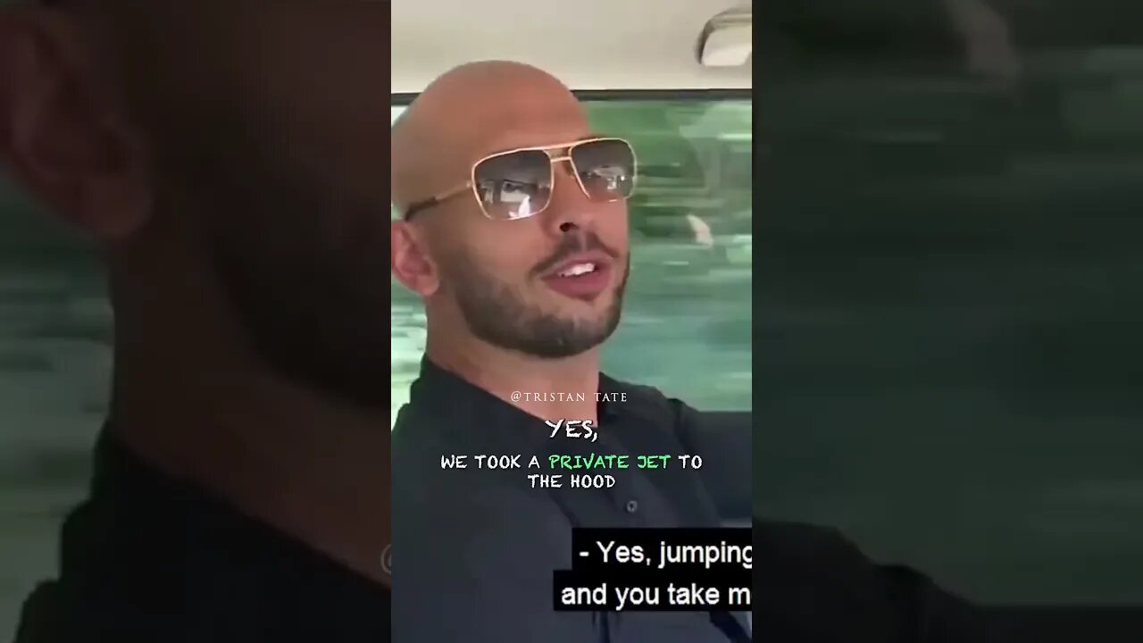 Tristan Tate We Took A Private Jet To The Hood #Shorts