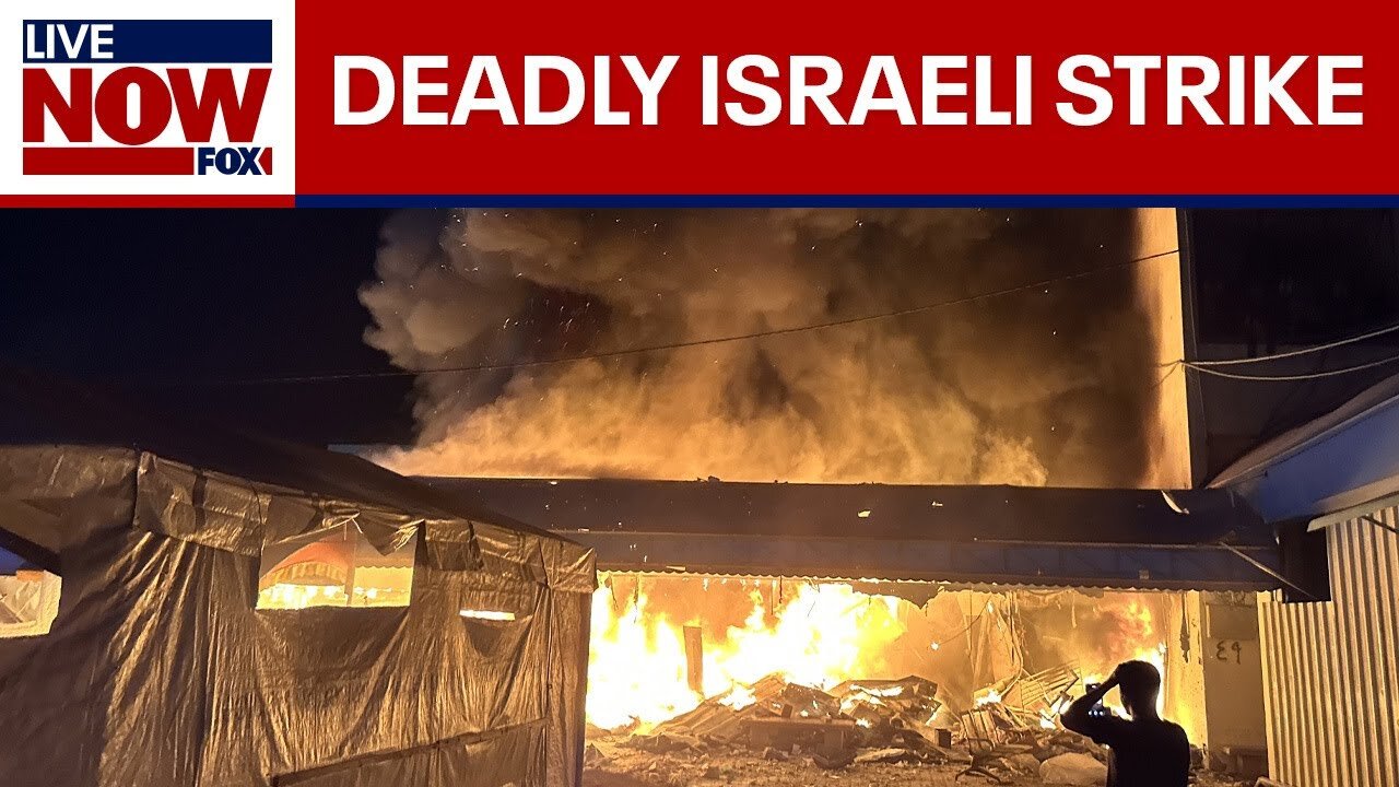 Israeli strike kills 4, burns tents near Gaza hospital | LiveNOW from FOX