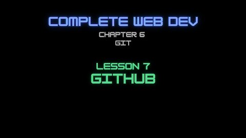 Complete Web Developer Chapter 6 - Lesson 7 GitHub