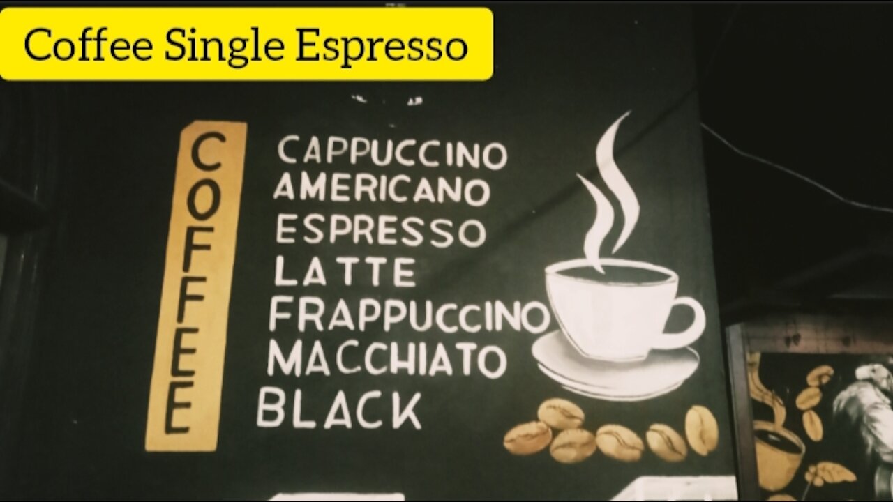 Tutorial How to make a Single Espresso coffee.