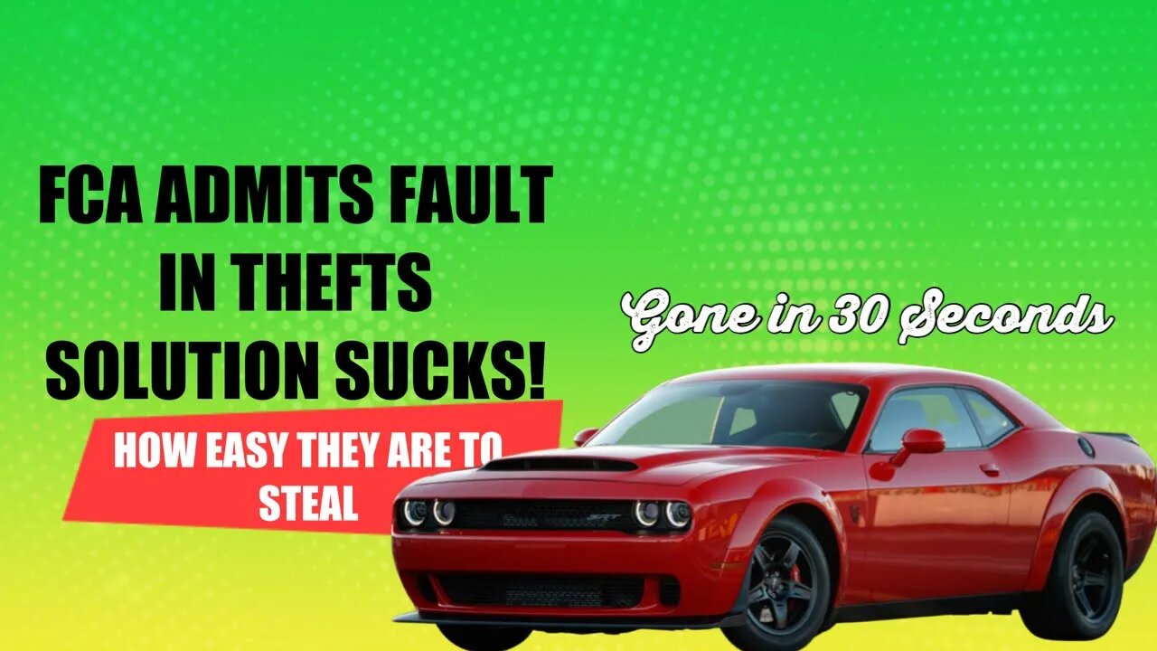 FCA Admits Fault For Thefts Via Letters To Customers, We Show The Devices Used How To Stop It!
