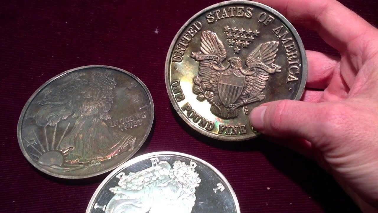 Huge Silver Dollar Replicas and Pennies