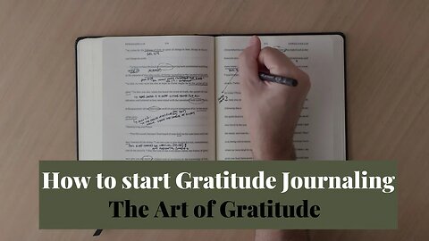 How to start gratitude journaling