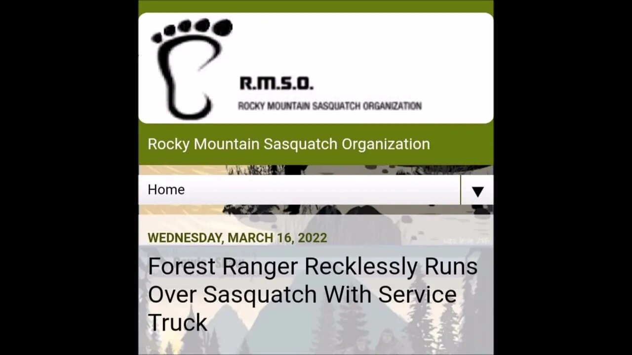 Forest Ranger Runs Over Sasquatch With Service Truck Paranormal News