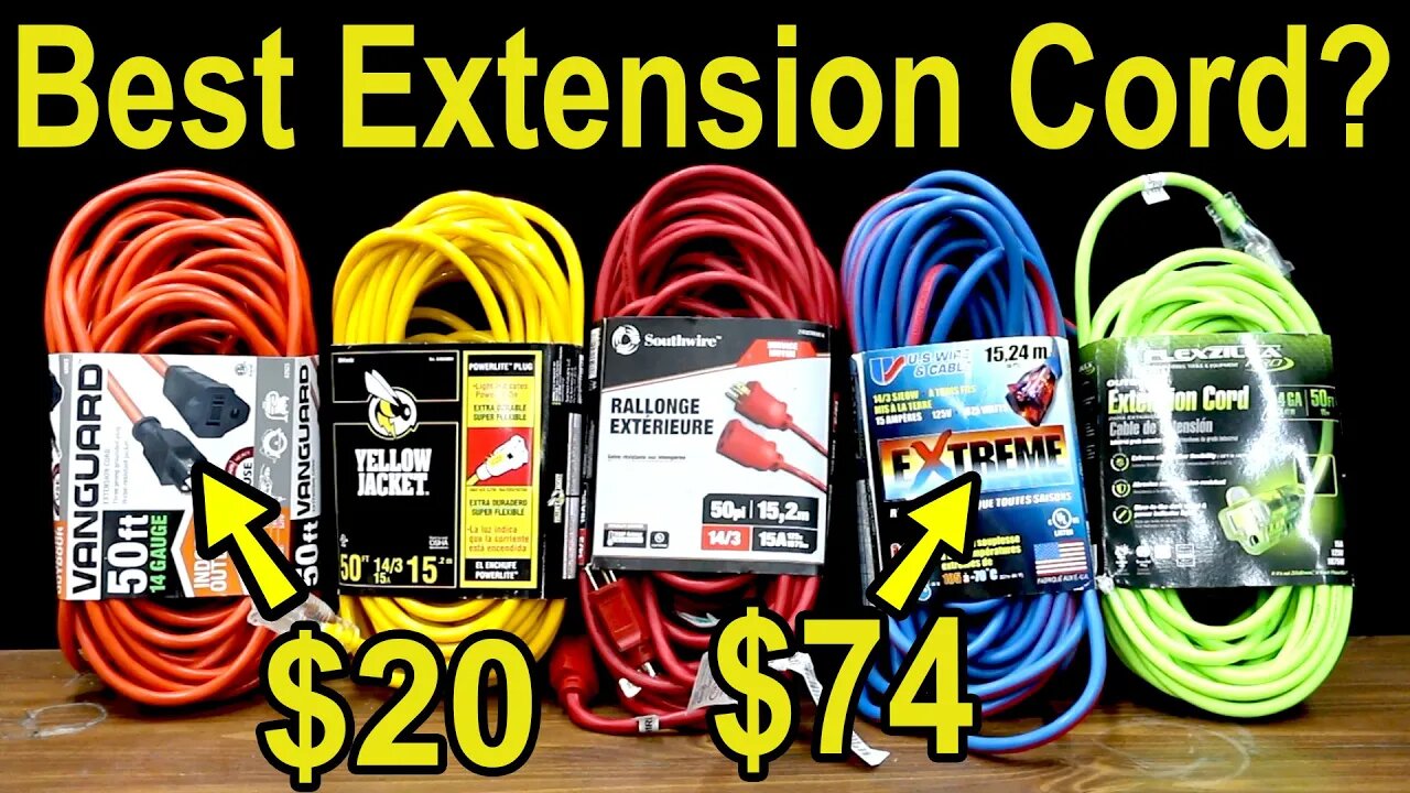 Best Extension Cord? Flexzilla, US Wire, Yellow Jacket, Southwire, Husky, Woods, Bergen Industries