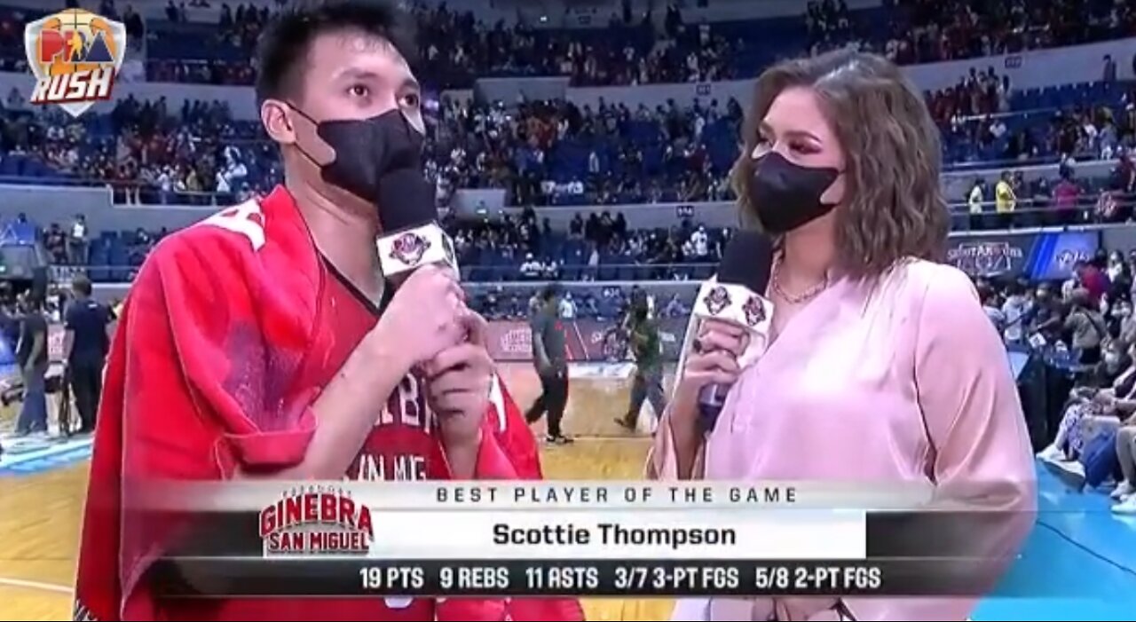 Interview with BPG Scottie Thompson [Brgy. Ginebra vs Meralco Finals Game 5 | April 17, 2022]