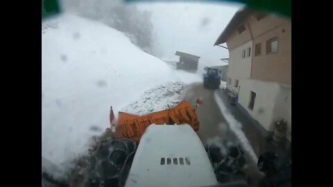 22 #### Schneeräumung Steyr CVT 170 Winter 2021 22 #snow last Year #winterdienst #viral #alps #soun