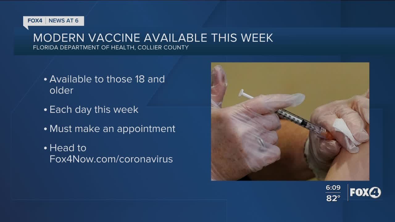 Collier County vaccinations available this week