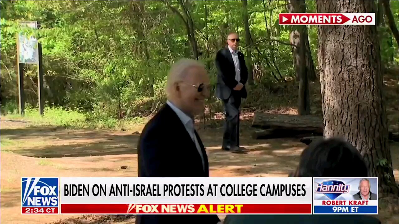 REPORTER: “Do you condemn the antisemitic protests on college campuses?”