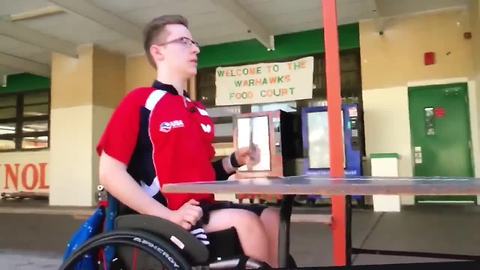 Paralyzed athlete has gold-medal dreams | Digital Short