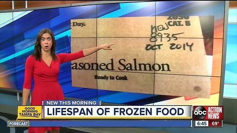 The lifespan of frozen food