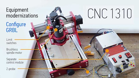 CNC 1310. Upgrade Spindle. Configure GRBL.