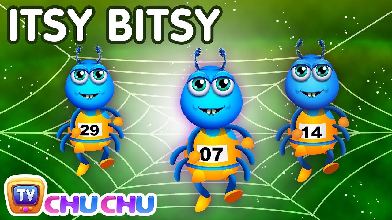 Itsy bitsy spider nursery rhyme with Lyrics _cartoon...