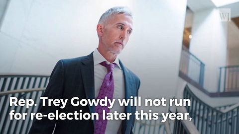 Trey Gowdy Will Not Seek Re-election