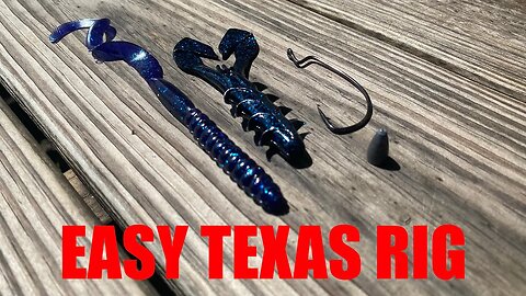 How to hook up a Texas rig | Best beginner lure!