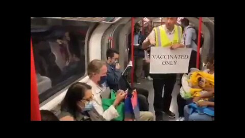 For The Vaxxed Only Carriage In Subway