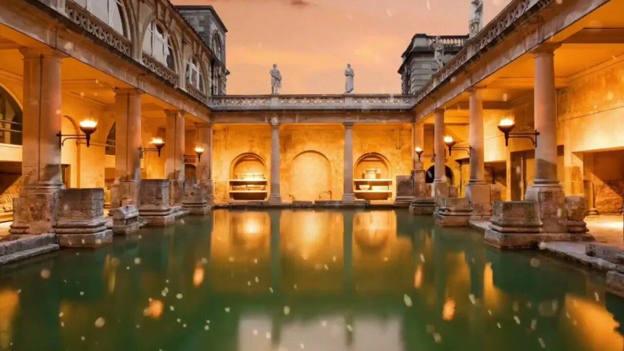 Roman Bath Background. Soothing Ambience To Sleep