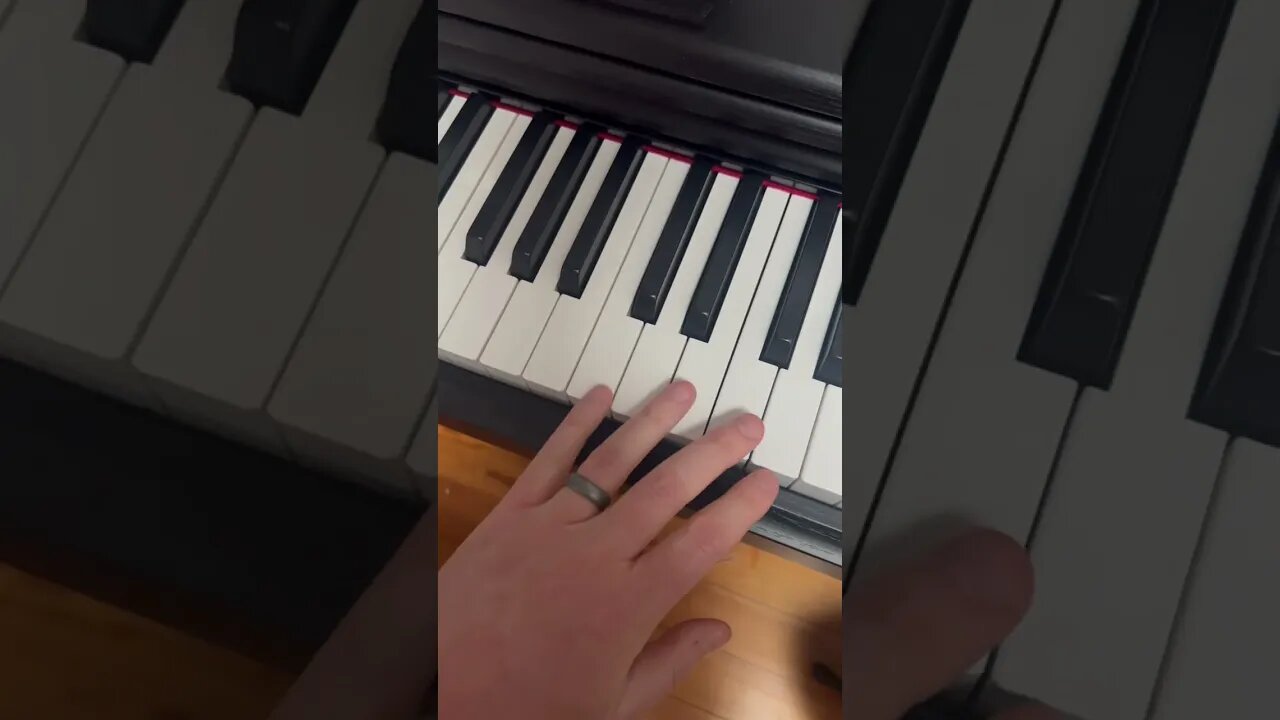 Learning piano scales with my left hand! 🎹