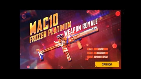 New MAC10 FROZEN PLATINUM Gun skin in WEAPON ROYAL..