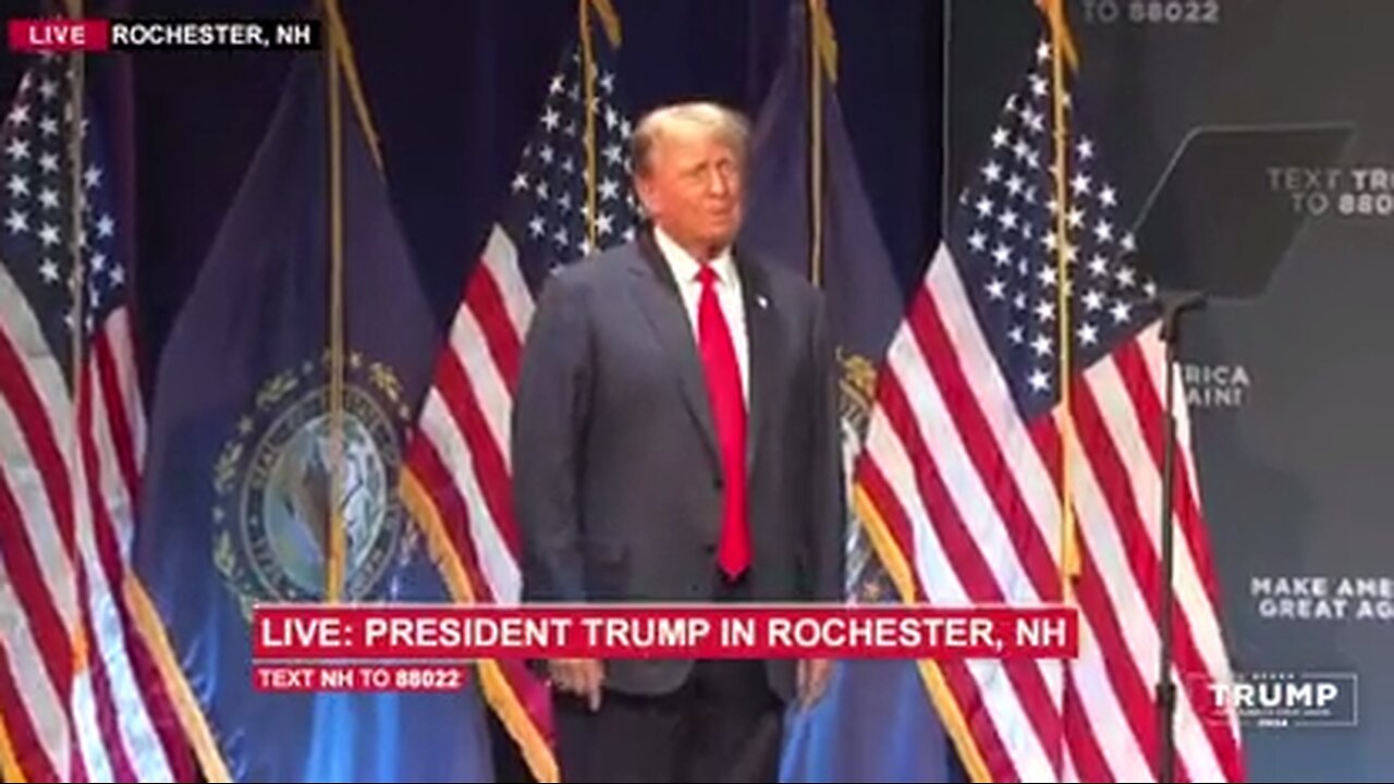 GANZE REDE: Präsident Donald J. Trump in Rochester, New Hampshire. (automatische Untertitel)