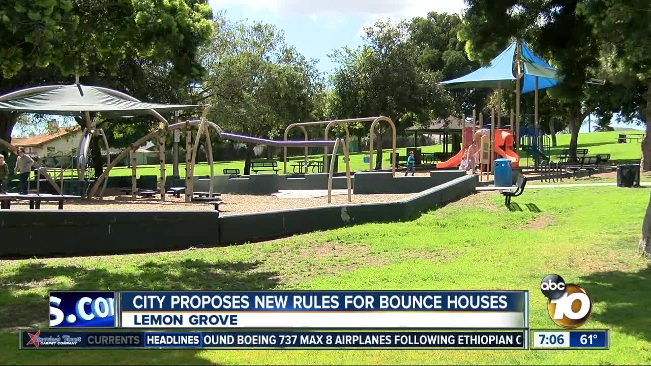 Lemon Grove may impose new rules for bounce houses