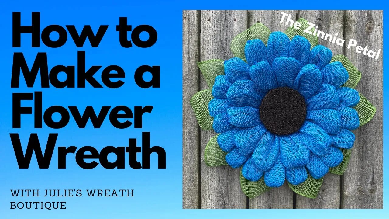 How to Make a Flower Wreath | How to Make a Burlap Wreath | Wreath Center Tutorial | Zinnia Flower