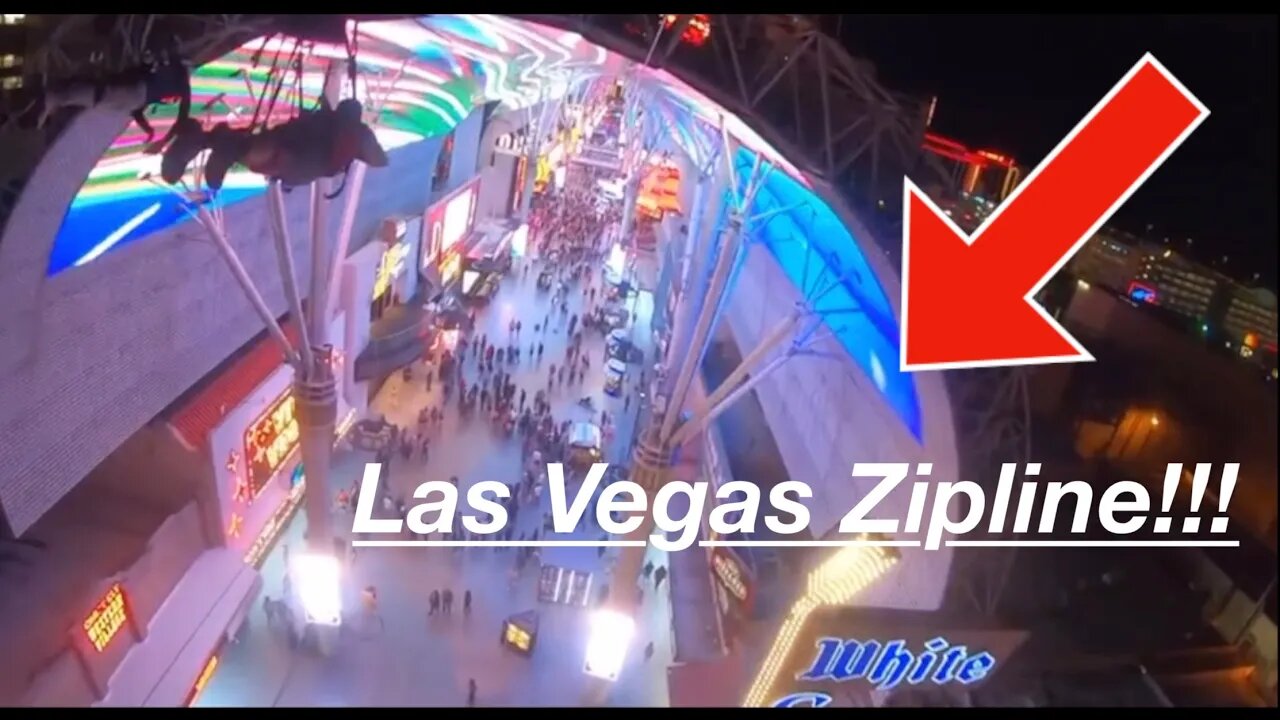 LAS VEGAS ZIPLINE! Fremont Street Experience. Insanely Fun!