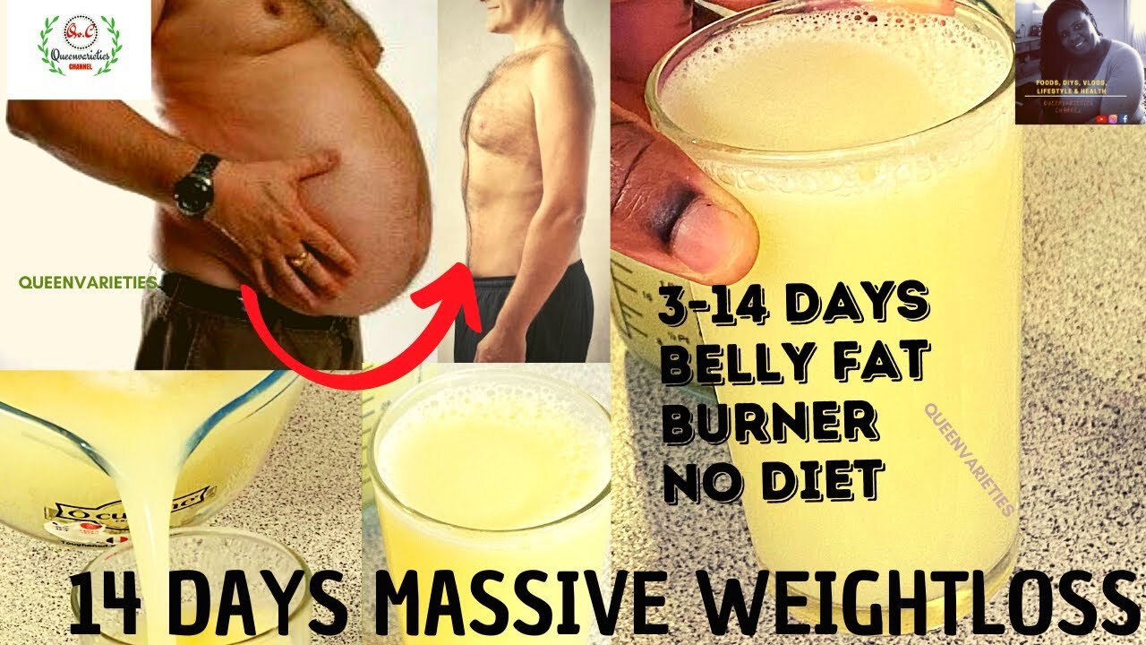 STRONGEST BELLYFAT CUTTER DRINK/BELLYFAT BURNER DRINK TO LOSE 15kg/NO Exercise/NO Diet/3 ingredients