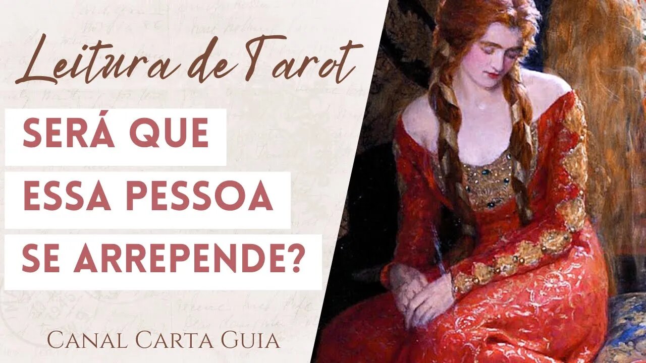 ❤️‍🩹 HOUVE ARREPENDIMENTO? ESSA PESSOA SE ARREPENDEU DO QUE FEZ COM VOCÊ? 🤔 | LEITURA DE TAROT