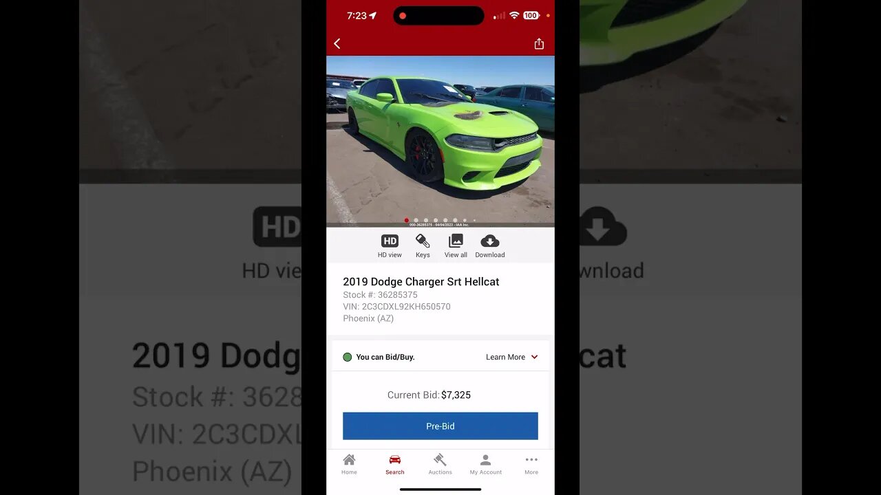 Cheap SRT Hellcat $7K at Auction