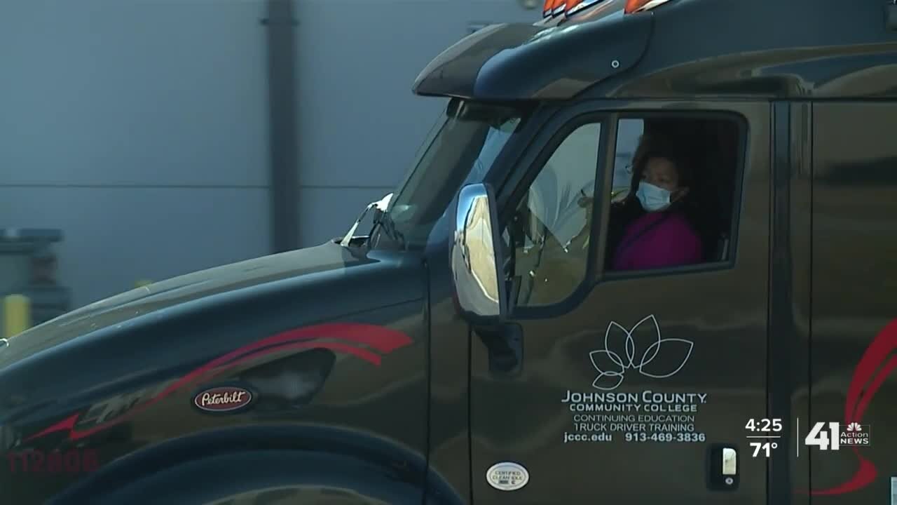 ESL students learn new skills in trucking at JCCC