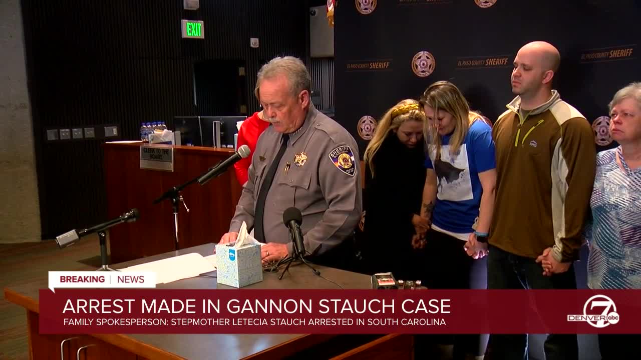 Full news conference: Gannon Stauch's stepmother arrested in murder charge in boy's disappearance